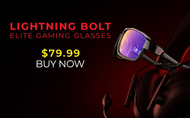 Gunnar Lightning Bolt Elite Gaming Glasses